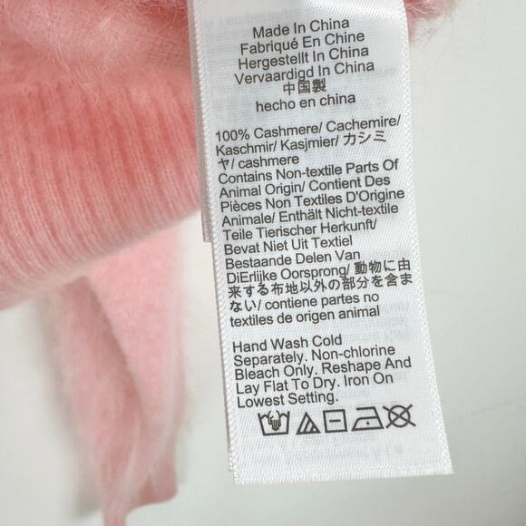 NEW J.Crew Brushed Cashmere Cropped Cardigan Sweater Classic Fitted Pink Medium - Picture 9 of 11